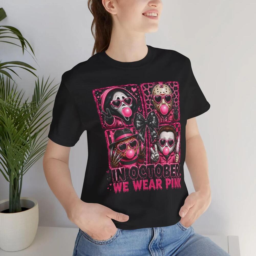 In October We Wear T-Shirt Horror Shirt Horror Icons